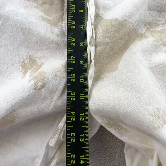 NWT DKNY Pure Womens Pants Small Linen Blend Wide Leg Beige Abstract Pull On - Picture 6 of 15